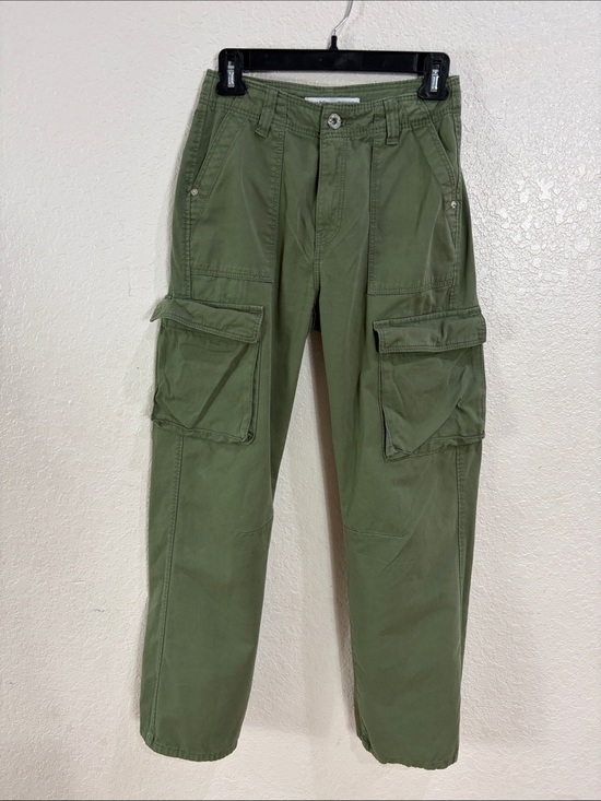 Bershka Pants - Bershka ,Size 2,Olive Green Cargo Pants - Classic Utility Style